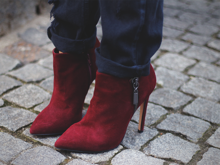 carvela kurt geiger red boot ankle boots ankelstøvler støvler modeblog fashion blog blog outfit