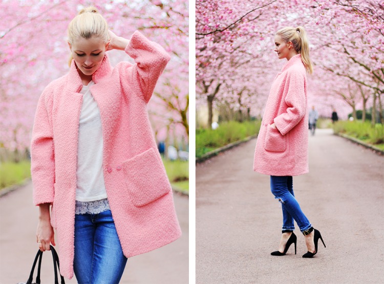 lyserød frakke modeblog fashion blog