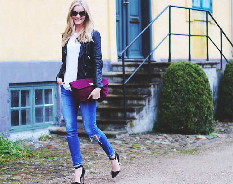 skinny jeans asos modeblog fashion blog blogger læderjakke styling